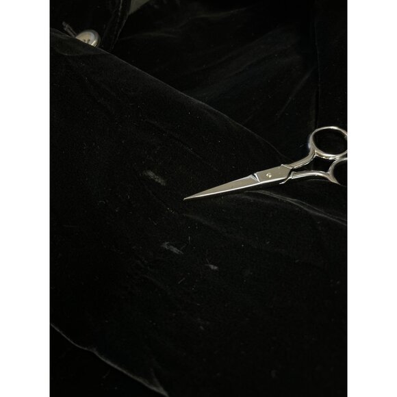 Annie Alexander Fitted Blazer Women's 16 Black Velvet 1990s - Picture 9 of 11